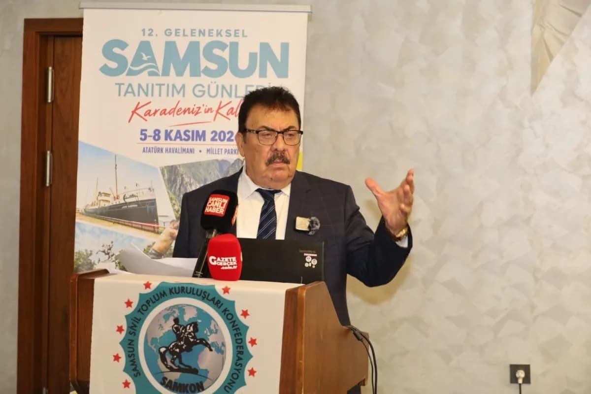 SAMKON Genel Başkanı Hasan Kaya konuşma yaptı