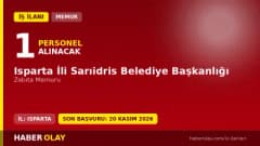 Sarıidris Belediyesi zabıta memuru alımı ilanı, Isparta 2026