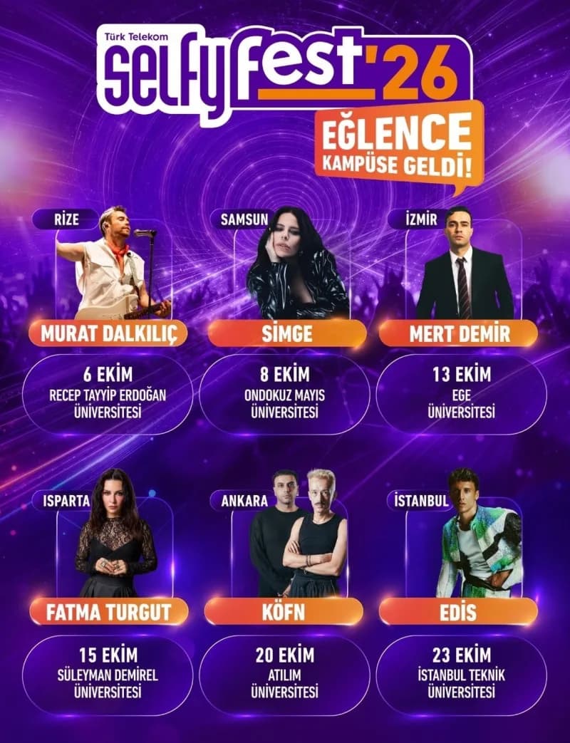 Selfyfest’26 üniversite kampüslerinde gençlerin katılımıyla gerçekleşen müzik ve spor etkinliklerinden bir kare