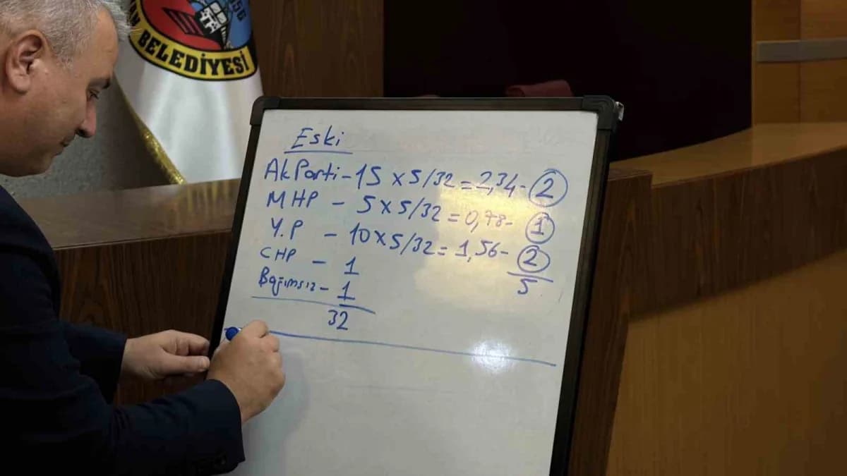 Serdivan Belediye Başkanı Osman Çelik, kalemi eline alıp tahtaya geçerek yaşanan süreci “Dersimiz matematik” sözleriyle