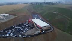 Siirt’te Cumhuriyetin 103’üncü yılı kutlamalarında açılan Kilitli Parke Taşı Üretim ve Beton