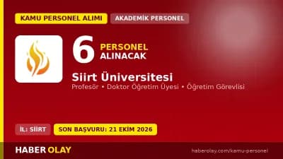 Siirt Üniversitesi öğretim üyesi alımı ilanı 2026 başvuru detayları ve şartları