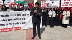 Sinop Üniversitesi'nde 7 Ekim Aksa Tufanı anısına düzenlenen Filistin destek programından bir kare