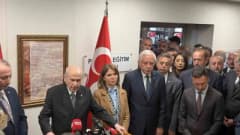 MHP lideri Devlet Bahçeli, Siyaset ve Liderlik Okulu açılış töreninde konuşma yaparken