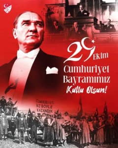 Spor camiasının 29 Ekim Cumhuriyet Bayramı kutlama mesajları ve Atatürk anmaları