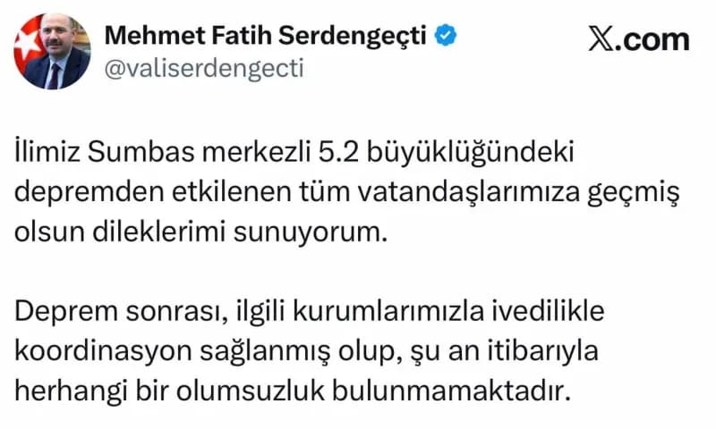 Osmaniye Valisi Mehmet Fatih Serdengeçti açıklama yaptı