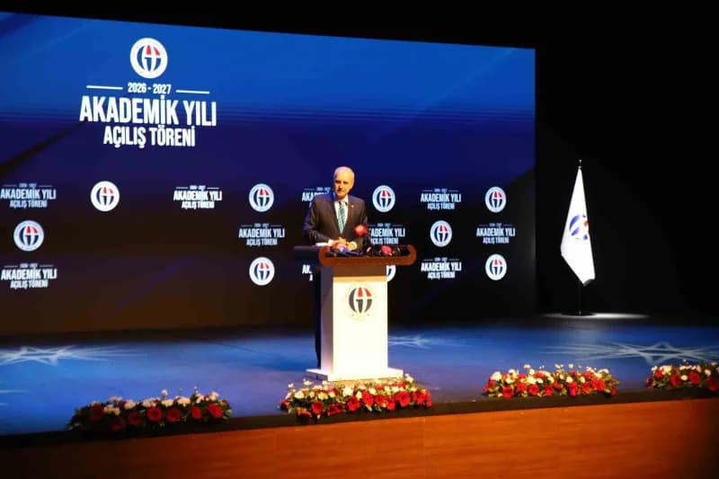 TBMM Başkanı Numan Kurtulmuş, Gaziantep Üniversitesi Akademik Yıl açılış töreninde konuşma yaparken