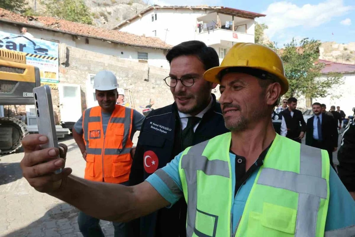 Belediye Başkanı Mehmet Kemal Yazıcıoğlu da çalışmaları takip etti