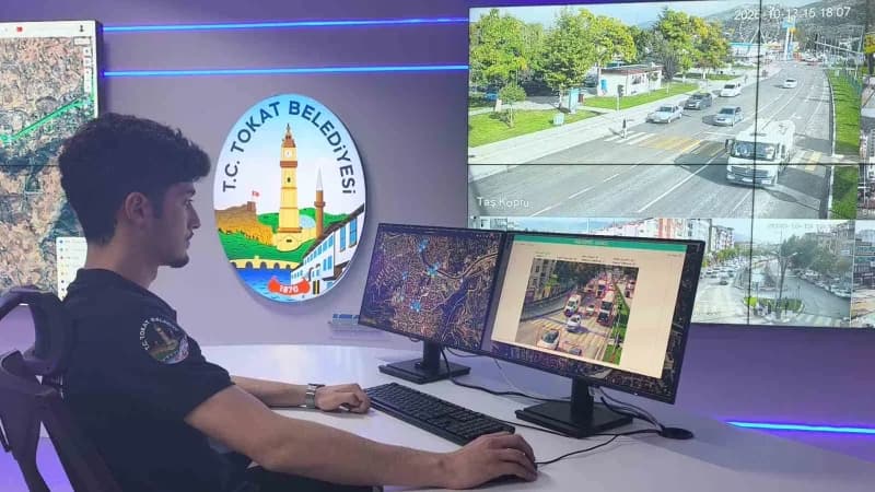 Tokat Belediyesi tarafından trafik yönetimi, parkların takibi, Belediye araçlarının izlenmesi ve afet koordinasyonunun t