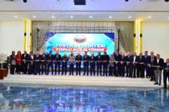 Tosya Belediyesi toplu açılış töreninde kurdele kesimi ve mehteran gösterisi