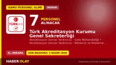 Türk Akreditasyon Kurumu 7 Akreditasyon Uzman Yardımcısı personel alımı ilanı 2026