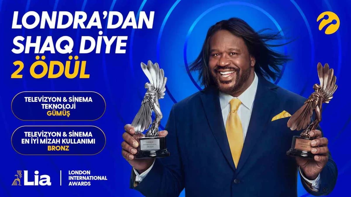 Turkcell’in Shaquille O’Neal ile hazırladığı 5G reklam kampanyasının ödül töreni görüntüsü