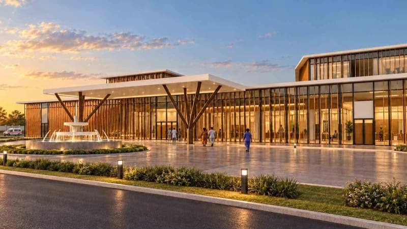 Gana'nın Oti Bölgesi'nin başkenti Dambai'de Türk şirketi Hacıoğlu Holding tarafından 160 yataklı Böl