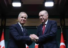 Cumhurbaşkanı Erdoğan ve Kanada Başbakanı Mark Carney Cumhurbaşkanlığı Külliyesi'nde görüşme yaparke