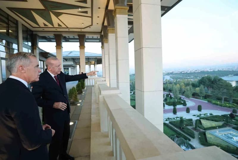 Cumhurbaşkanı Recep Tayyip Erdoğan, Kanada Başbakanı Mark Carney’i Cumhurbaşkanlığı Külliyesinde kab