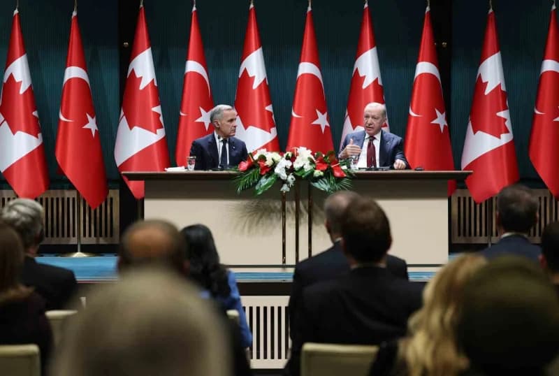 Cumhurbaşkanı Recep Tayyip Erdoğan, Kanada Başbakanı Mark Carney’i Cumhurbaşkanlığı Külliyesinde kab