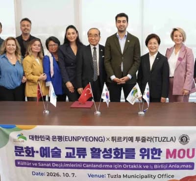 Tuzla Belediyesi ve Güney Kore Seul Eunpyeong-gu Belediyesi arasında kültür ve sanat iş birliği imza töreni