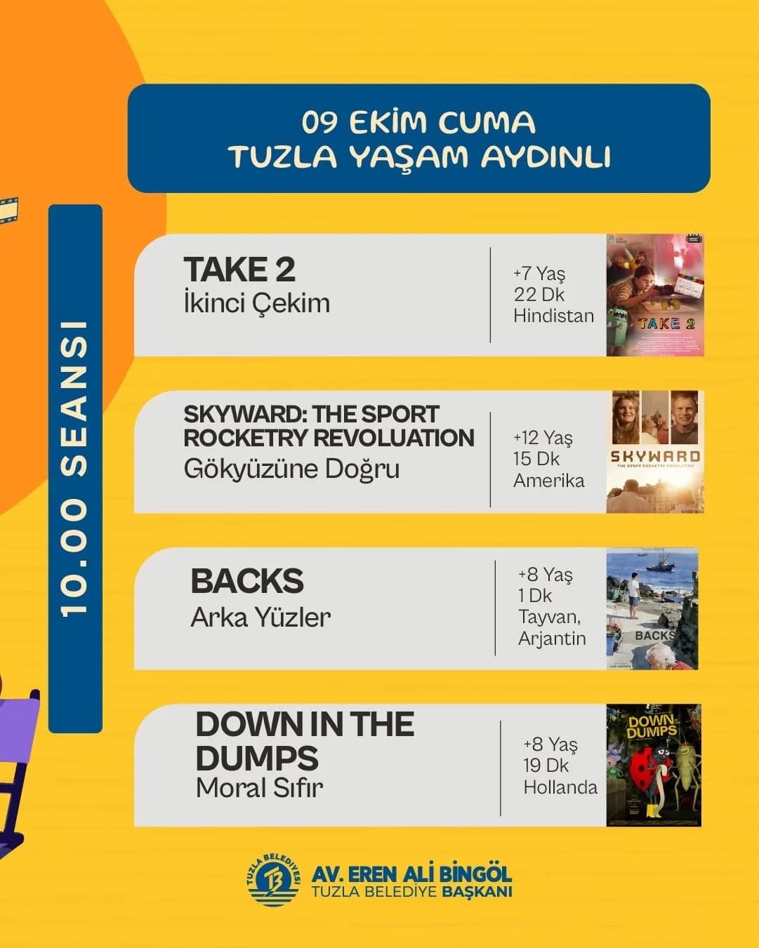Tuzla’da Çocukları farklı ülkelerden kısa ve uzun metrajlı yapımlarla buluşturacak Uluslararası Çocuk Film Festivali, 8-