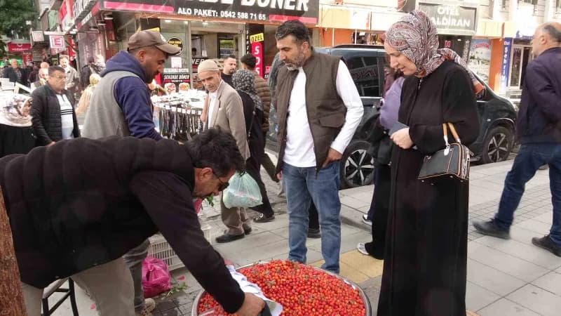 Van’da alıç (Yumuşan), yöre halkı tarafından toplanarak tezgahlarda satışa sunulmaya başladı.