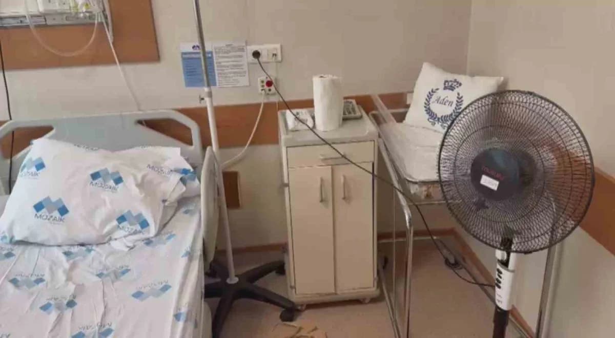 Hatay'da özel hastanede doğum sonrası vantilatör kullanılan oda
