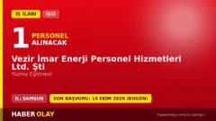 Vezir İmar Enerji Personel Hizmetleri Ltd. Şti. Samsun Vezirköprü yüzme eğitmeni işçi alımı ilanı