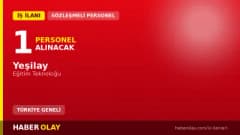 Yeşilay Eğitim Teknoloğu personel alımı ilanı 2026