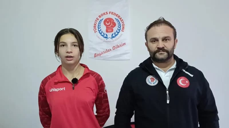 Sporcu İsra Zişan Çeper ve Antrenör Gültekin Aslan