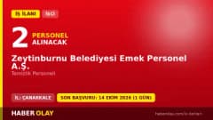 Zeytinburnu Belediyesi Emek Personel A.Ş. 2 temizlik personeli alımı için başvuru adresi ve tarihleri