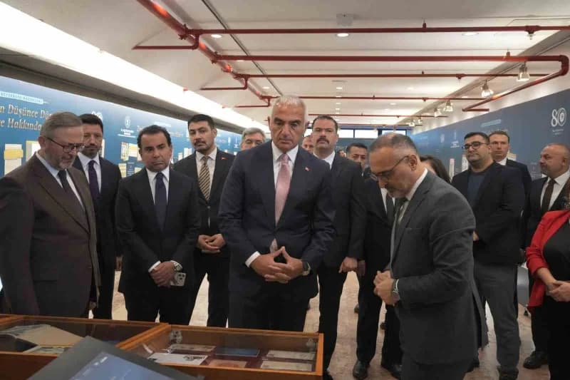 Kültür ve Turizm Bakanı Mehmet Nuri Ersoy, ‘Milli Kütüphane Hazineleri: Ziya Gökalp Sergisi ve Panel