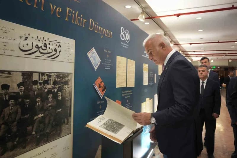Kültür ve Turizm Bakanı Mehmet Nuri Ersoy, ‘Milli Kütüphane Hazineleri: Ziya Gökalp Sergisi ve Panel