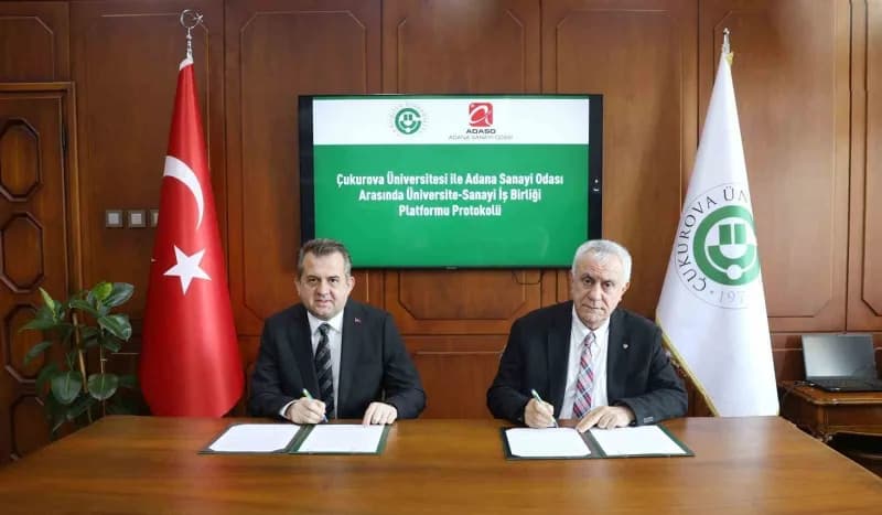 Çukurova Üniversitesi ve Adana Sanayi Odası arasında akademi-sanayi iş birliği protokolü imza töreni