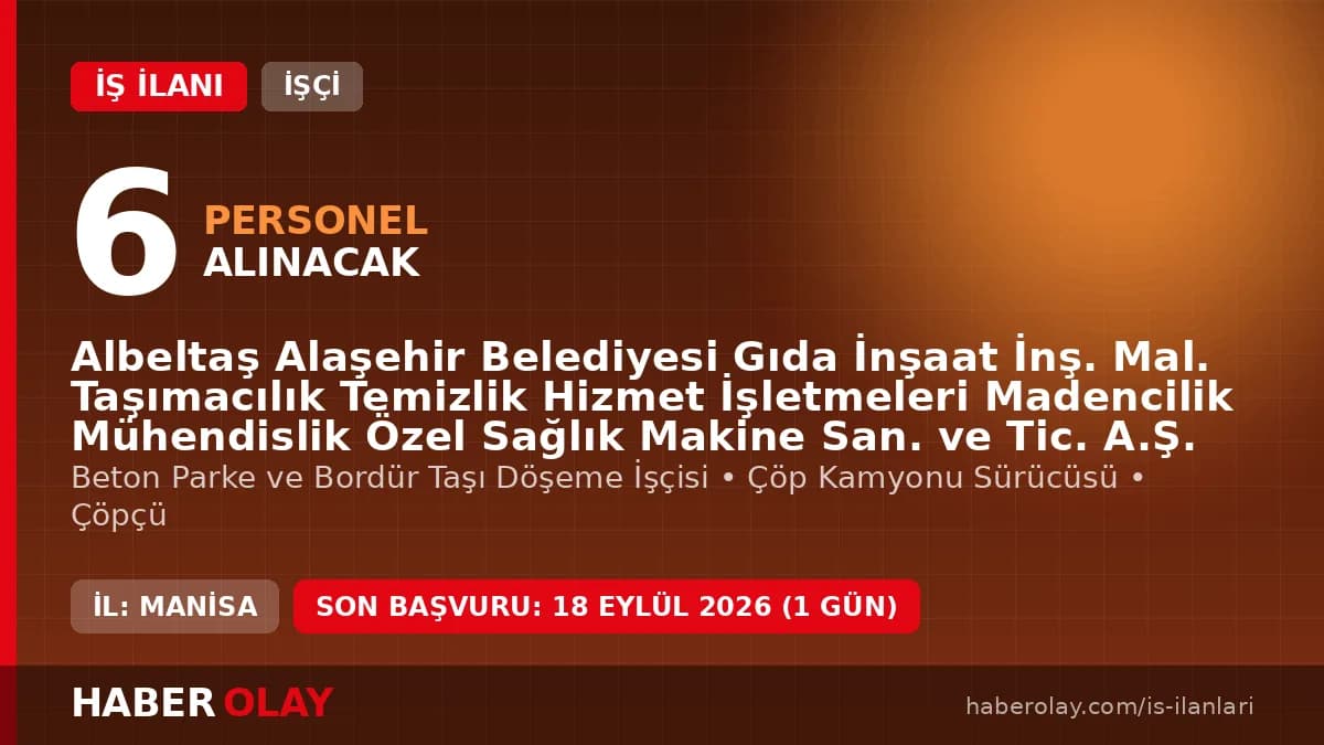 Albeltaş Alaşehir Belediyesi işçi alımı için başvuru yapan adaylar