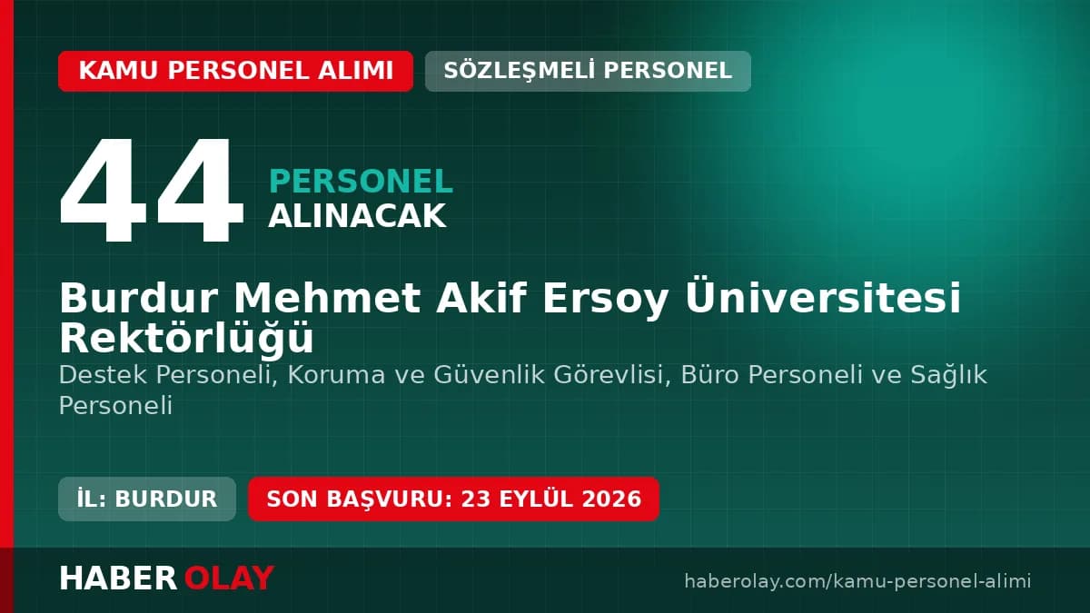 Burdur Mehmet Akif Ersoy Üniversitesi 44 sözleşmeli personel alımı başvuru ekranı