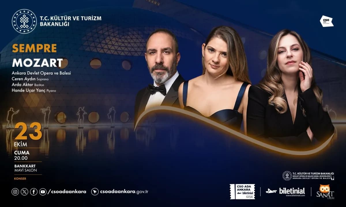 CSO Ada Ankara sahnesinde ekim ayı konser ve tiyatro etkinliklerinden bir görüntü