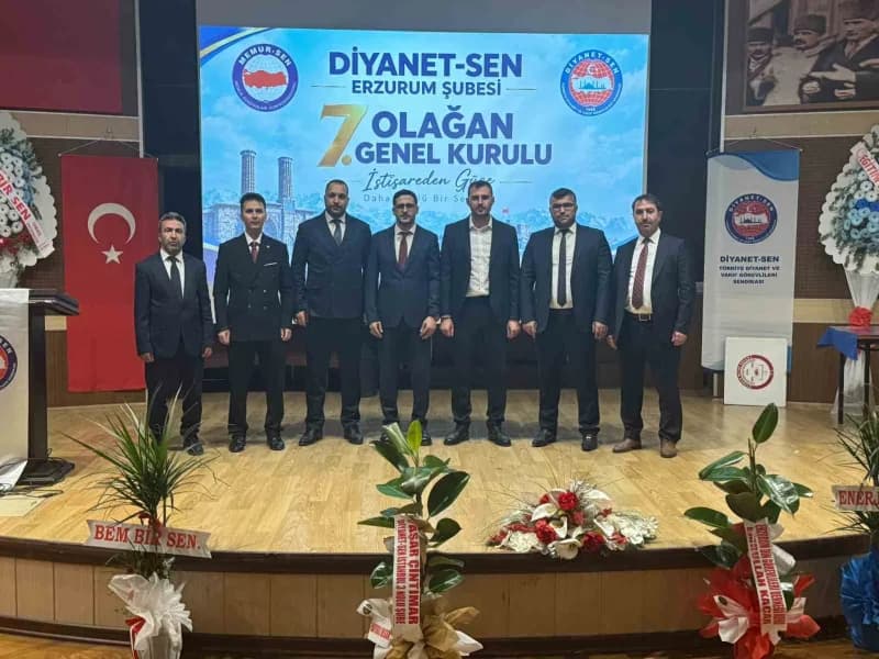 Diyanet-Sen Erzurum Şubesi 7. Olağan Genel Kurul toplantısından bir kare