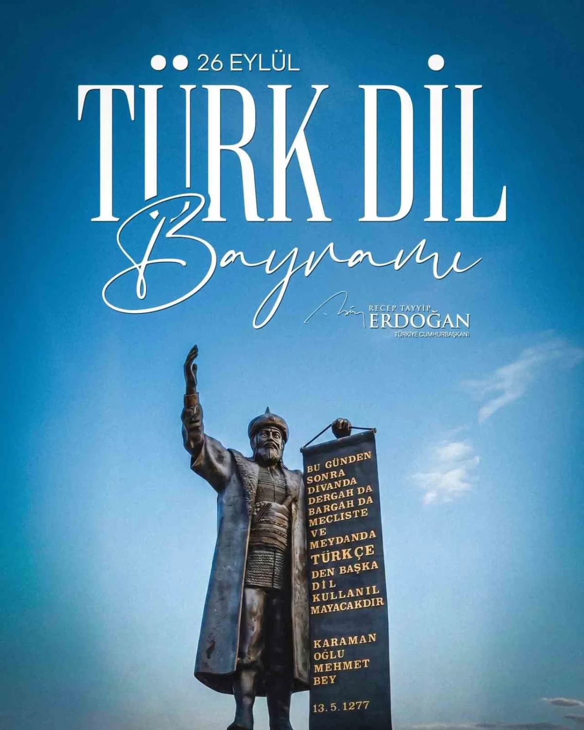 Cumhurbaşkanı Recep Tayyip Erdoğan'ın 26 Eylül Türk Dil Bayramı mesajı paylaşımı