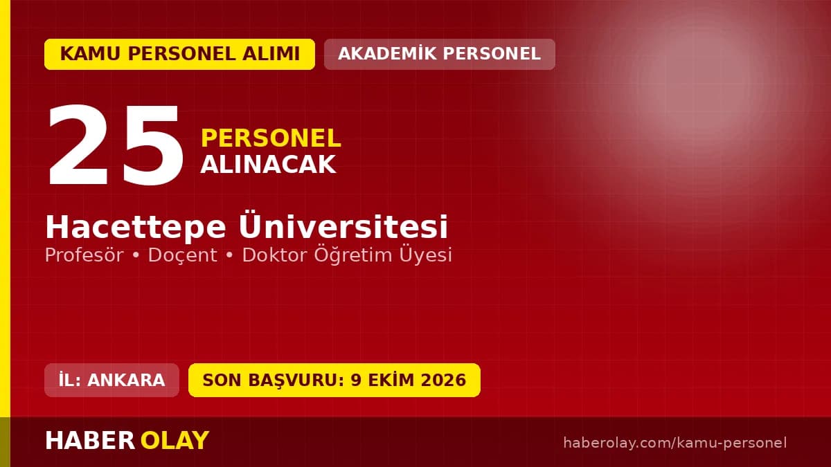 Hacettepe Üniversitesi öğretim üyesi alım ilanı 2026 başvuru detayları ve şartları