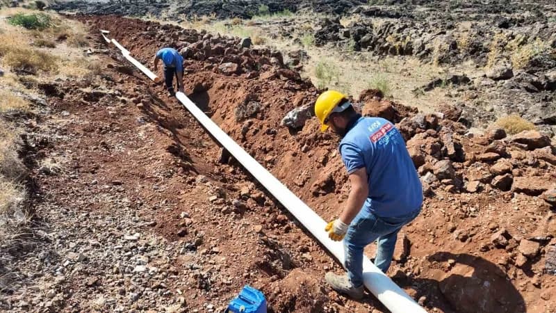 Hatay Hassa ilçesinde yenilenen içme suyu altyapısı çalışmaları ve su depoları