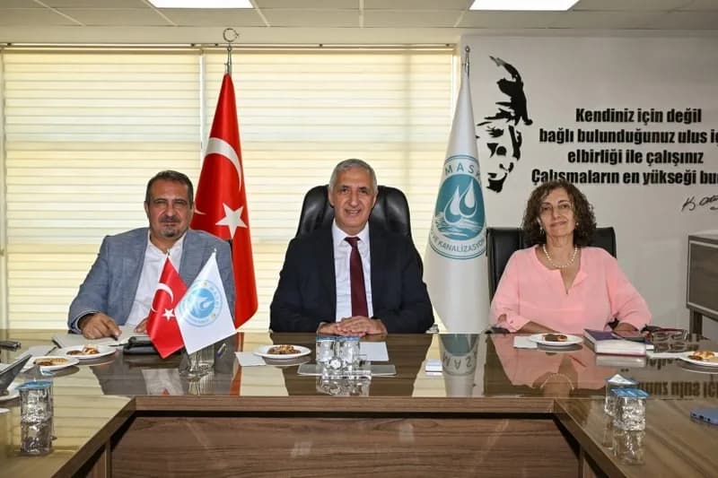 MASKİ Genel Müdürlüğü binasında Dünya Bankası ve İller Bankası heyetlerinin altyapı yatırımları toplantısı