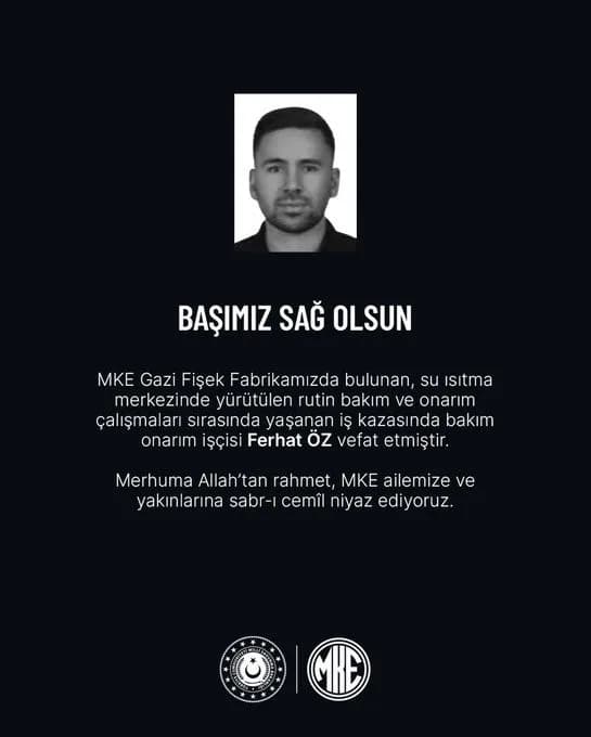 MKE Gazi Fişek Fabrikası'nda meydana gelen iş kazası sonrası fabrika binası