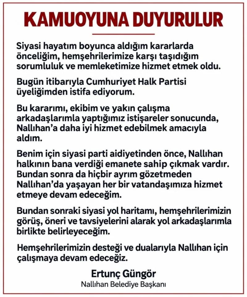 Nallıhan Belediye Başkanı Ertunç Güngör basın açıklaması yaparken