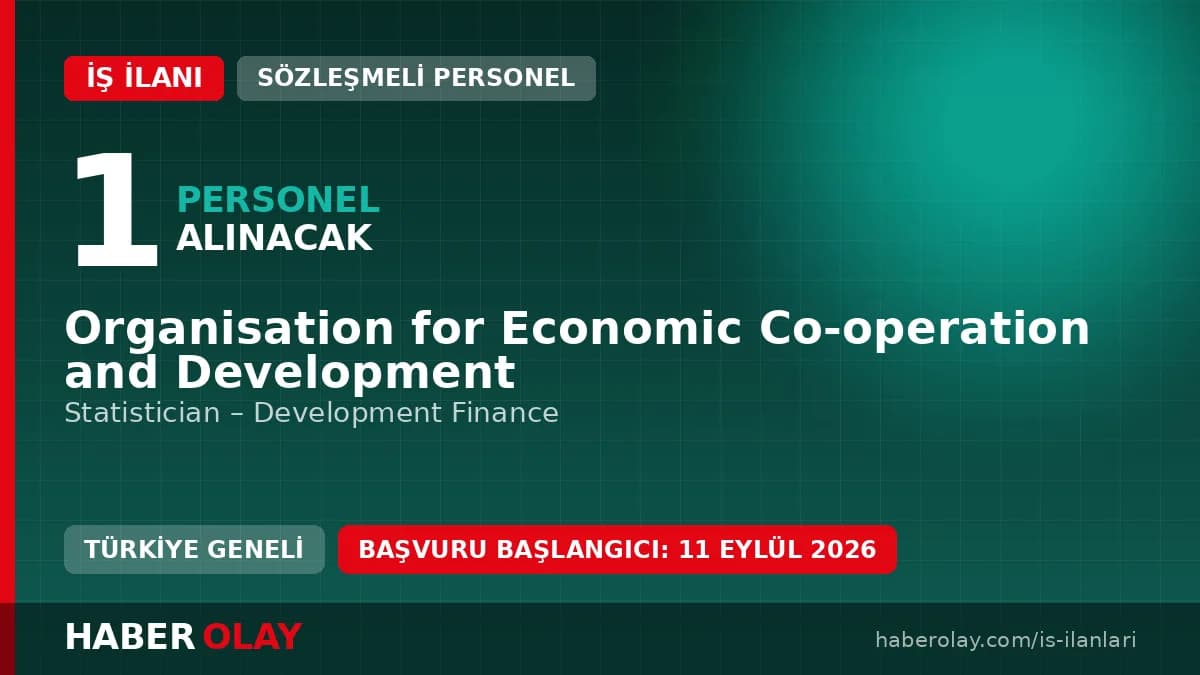 OECD kalkınma finansmanı istatistikçisi alımı başvuru süreci ve şartları