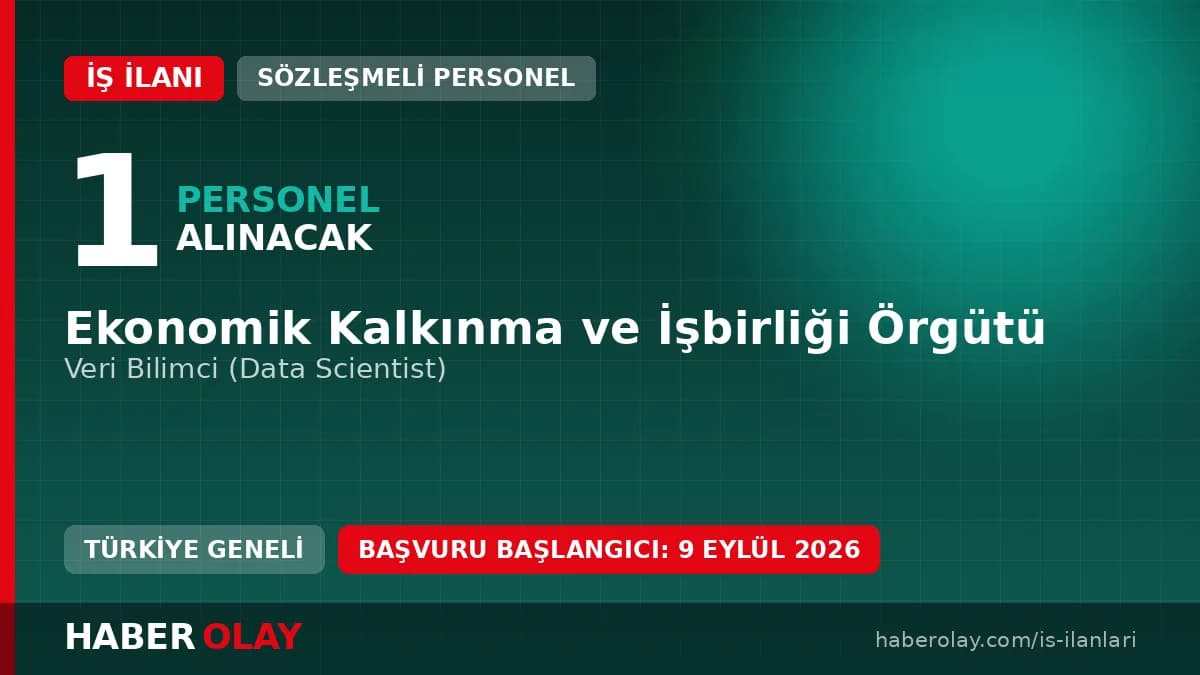 OECD Paris merkezli veri bilimci pozisyonu için personel alımı duyurusu ve başvuru detayları