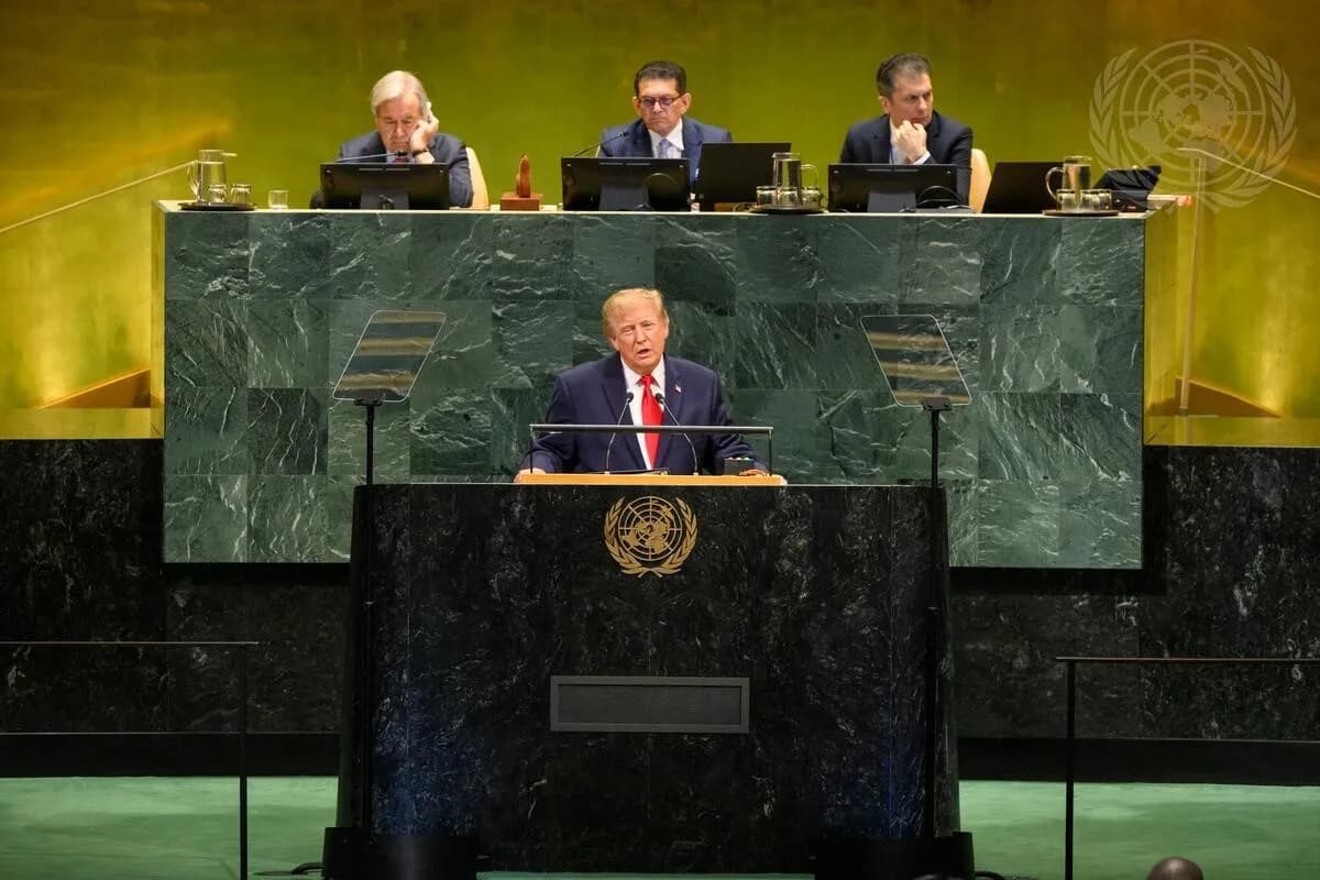 Donald Trump BM Genel Kurulu'nda konuşma yaparken