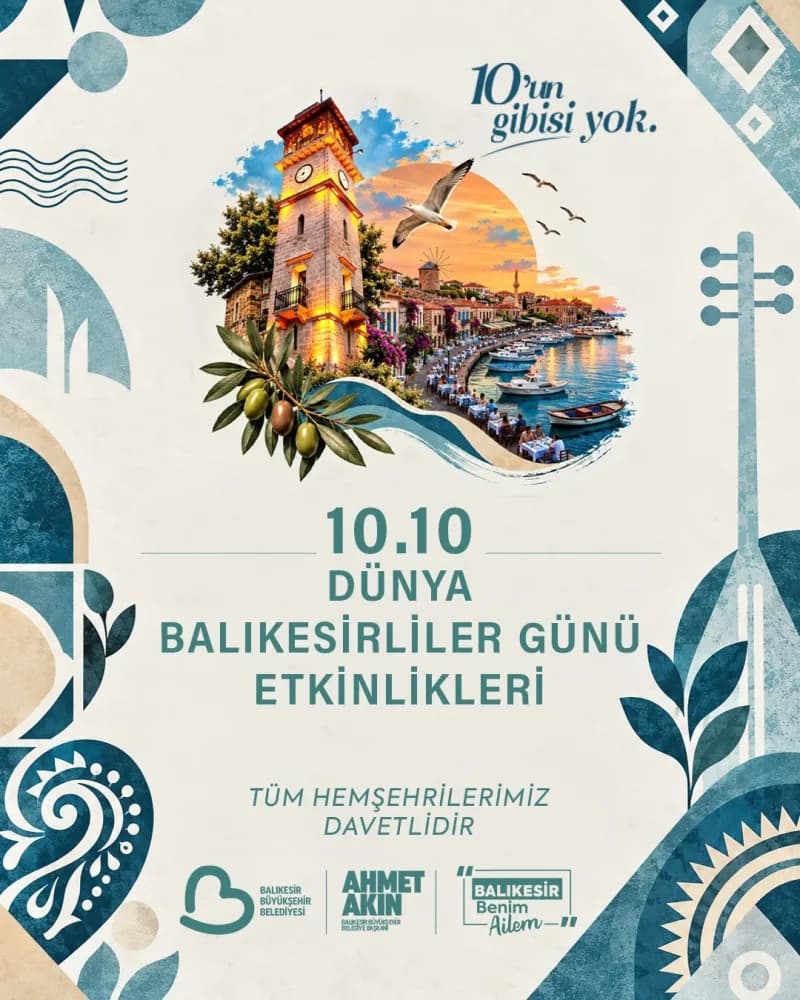 Balıkesir Cumhuriyet Meydanı'nda 10.10 Dünya Balıkesirliler Günü etkinlikleri coşkuyla kutlanıyor