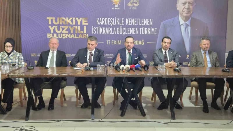 AK Parti Genel Başkan Yardımcısı Kürşad Zorlu Tekirdağ'da basın toplantısında konuşuyor