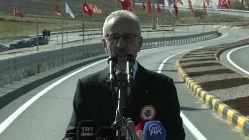 Çankırı Korgun-Kurşunlu karayolu açılış töreninde Ulaştırma Bakanı konuşma yapıyor