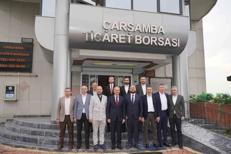 Çarşamba Ticaret Borsası Başkanı Selim Yılmaz ve Çarşamba Belediye Başkanı Hüseyin Dündar
