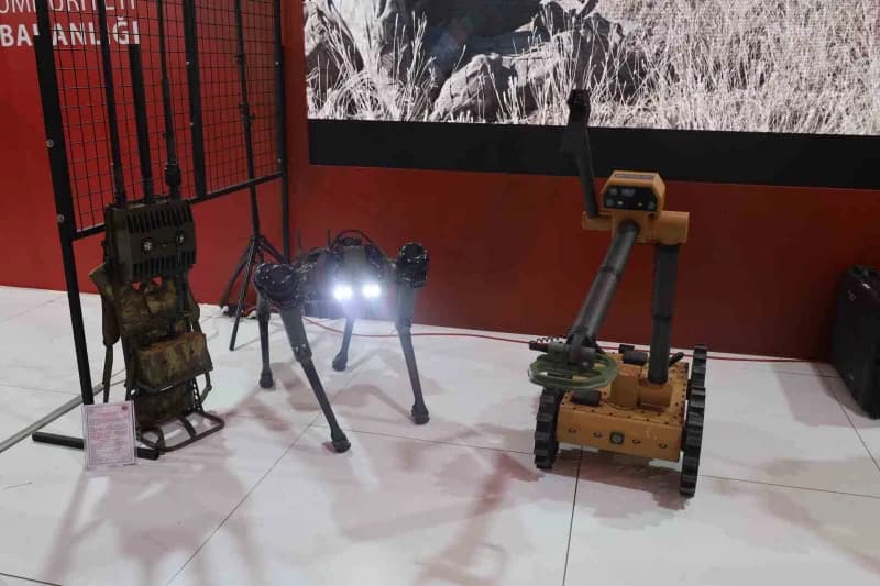 Jandarma Özel Mayın Arama ve Temizleme Tabur Komutanlığı'nın TEKNOFEST Güneydoğu'da sergilediği yerli ve milli mayın tem