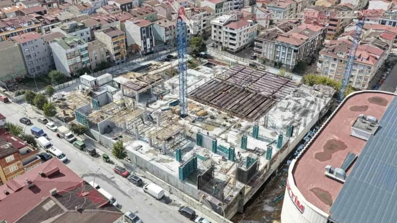 Naim Süleymanoğlu Gençlik Spor ve Yaşam Merkezi inşaat alanı ve yükselen yapısı Sultangazi’de